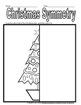 Preview of Math - Christmas and Winter Symmetry BUNDLE