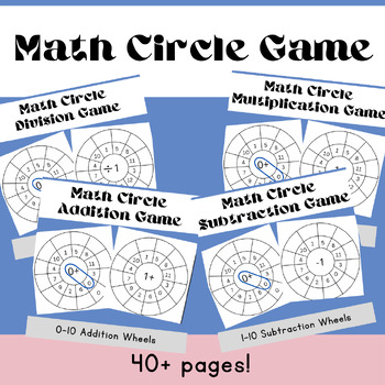 Preview of Math Circle Game Edition: Addition, Subtraction, Multiplication, & Division