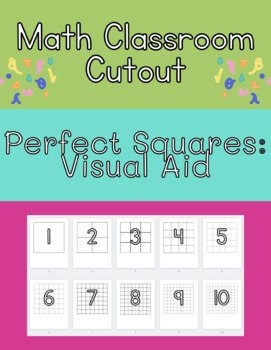 Preview of Math Class Cutout - Perfect Squares Visual Aid