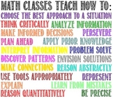 "Math Classes Teach How To:" Poster