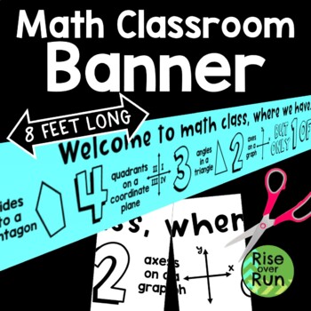 Preview of Math Classroom Decoration Printable Banner
