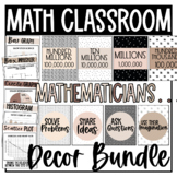 Math Classroom Decor Bundle - Dreamy Neutral Math Decor
