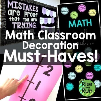 Preview of Math Classroom Decoration Must Haves for Middle School