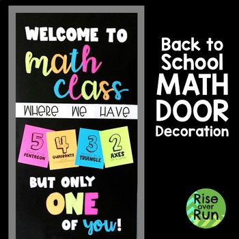 Welcome To Math Class Door Decoration By Rise Over Run Tpt