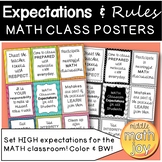 Math Classroom Expectations Posters