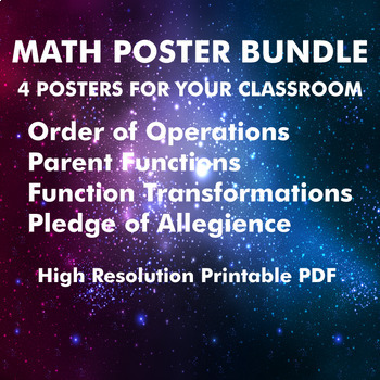 Preview of Math Classroom Poster Bundle