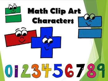 Preview of Math Clip Art - Digits 0-9, +, -, =