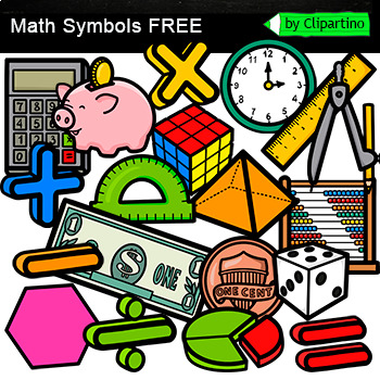 Preview of Free Back to School Clip Art Commercial use / Math Clip Art freebies