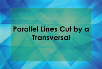 Preview of Math Clip Art: Parallel Lines Cut by a Transversal