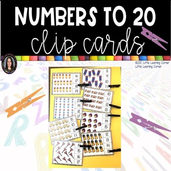 Preview of Math Clip Cards - Counting Numbers to 20