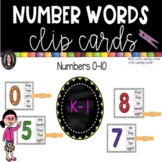 Number Words Clip Cards
