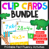 Math Clip Cards for Addition, Subtraction, Multiplication 