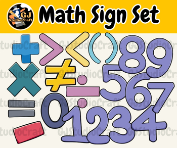 Preview of Math ClipArt: Math Signs, numbers