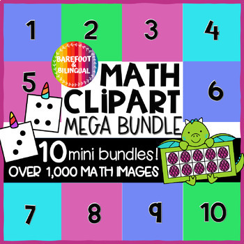 Preview of Math Clipart ALL YEAR MEGA GROWING BUNDLE **LIGHTNING DEAL**