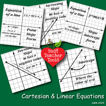 Preview of Math Clipart, Cartesian Plane and Linear Functions {Best Teacher Tools} AMB-2025