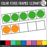 Math Clipart - FIVE FRAMES - Primary Colors
