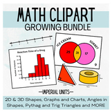 Math Clipart Growing Bundle (Imperial) - Graphs, Tables, S
