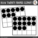 Math Clipart - TWENTY FRAMES - Blacklines