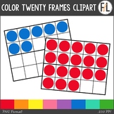 Math Clipart - TWENTY FRAMES - Primary Colors