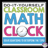 Math Clock Classroom Decor - Mathematics Equations DIY Clo