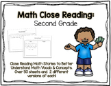 Math Close Reading Second Grade Pack - 50+ Word Problems &