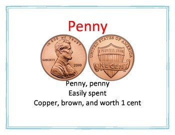 Preview of Math: Coins Poem
