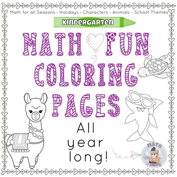 Preview of Kindergarten PreK Math Fun COLORING PAGES! connect the dots, WODB, how many?