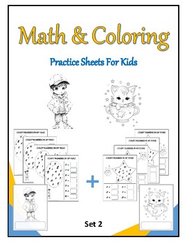 Math & Coloring - Practice Sheets For Kids (Set 2) | Printable | TPT