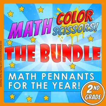 Preview of Math, Colors, Scissors-The Bundle-2nd_grade-Common_Core_Aligned