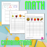 Math Combinations (permutations) Worksheet 