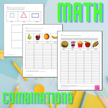 Preview of Math Combinations Worksheets