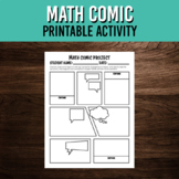 Math Comic Project | Printable Art Activity