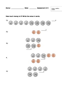 Math Common Core Assessment for 2.OA.1, 2.NBT.6, 2.MD.8 | TpT