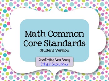 Preview of Math Common Core I Can Statements - Grade 2