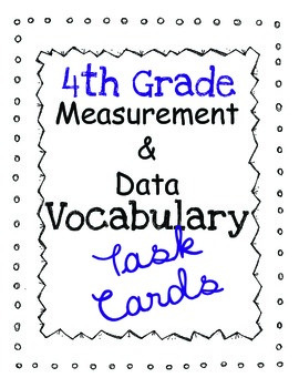 Preview of Math Common Core Task Cards: Measurement and Data