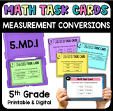 Converting Measurements Math Task Cards - Printable & Digi