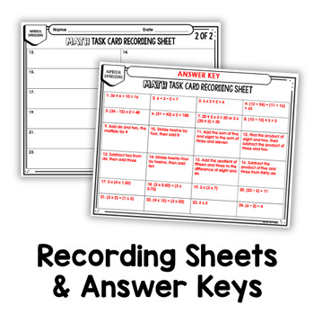 Math Common Core Task Cards 5th Grade CCSS 5.OA.2 by ...