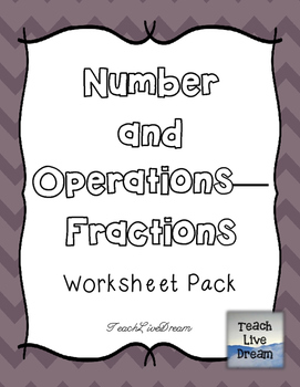 Preview of Math Common Core Worksheet PACK (4.NF)