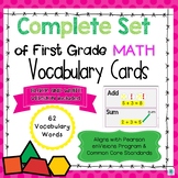 Math Common Core and enVision Program Vocabulary Cards for