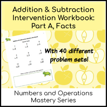 Preview of Addition and Subtraction Within 20 Intervention for Sped & RTI: 1A