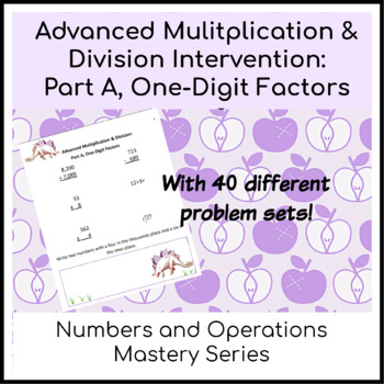 Preview of Math Calculation Intervention Mixed Multiplication & Division with Spiral Review