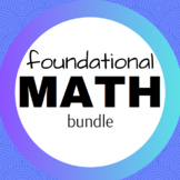 Math Foundational Bundle - ESL Dictionary, One Pagers & Puzzles