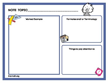Preview of Math Concepts Organizer