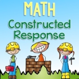 3rd Grade Math Constructed Response - Editable