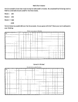 Preview of Math Constructed Response/Short Answer Questions