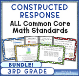Math Constructed Response Word Problems BUNDLE: ALL 3rd Gr