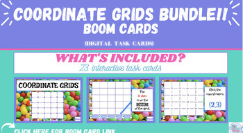 Preview of Math - Coordinate Grids Bundle (Boom Cards)