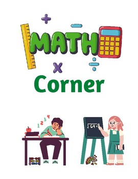 Preview of Math Corner (Digital, Printable)
