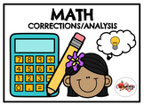 Math Corrections/Error Analysis Sheet