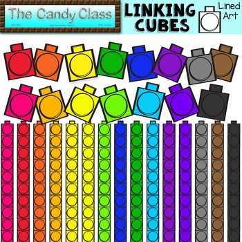 Preview of Math Counting Linking Cubes Clipart Place Value Tens and Ones Counting